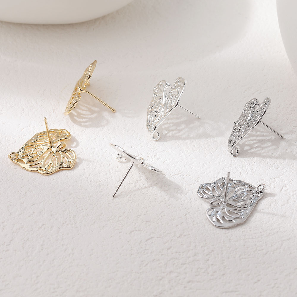 4PCS Dainty Hollowed Leaf Char - مراجعة Gold Leaf Foil وسعره